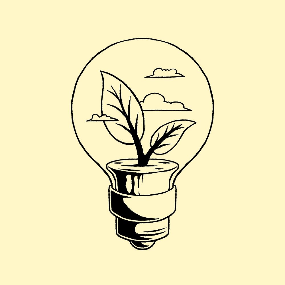 Eco innovation illustration psd element