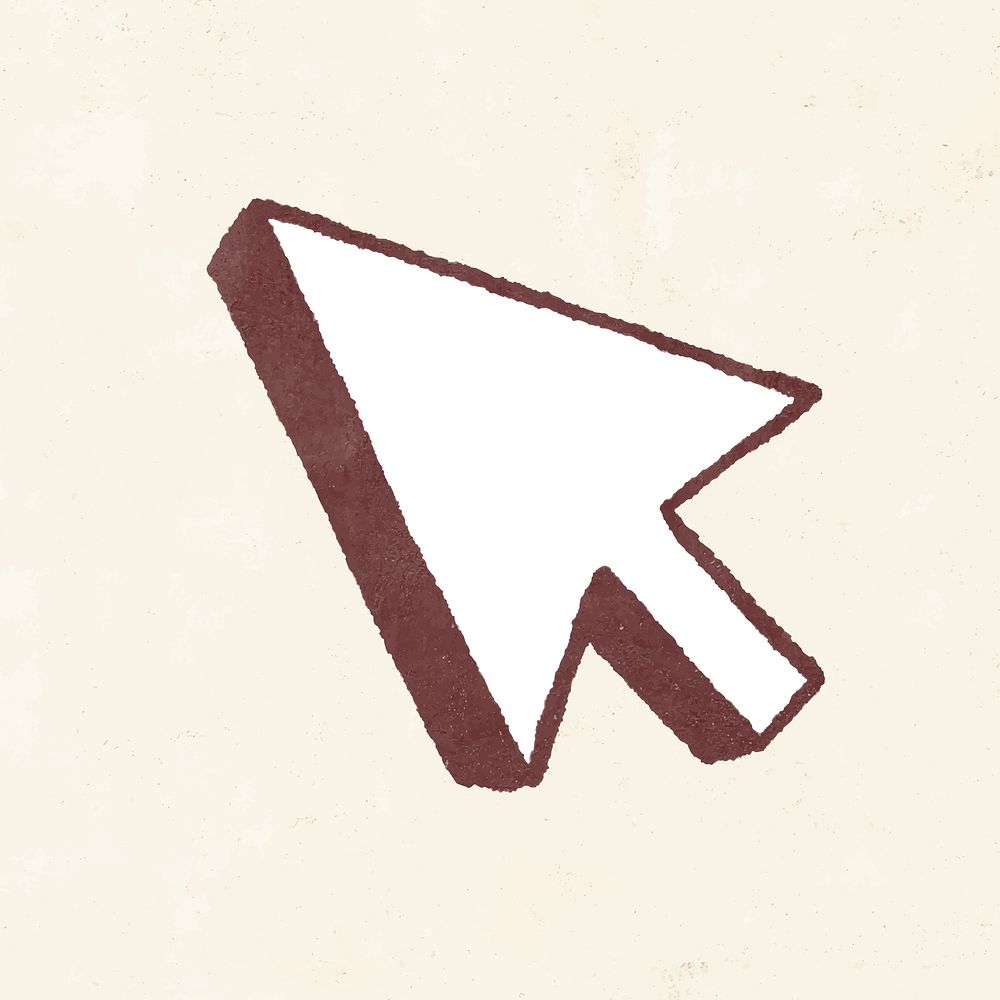 Brown cursor arrow element vector