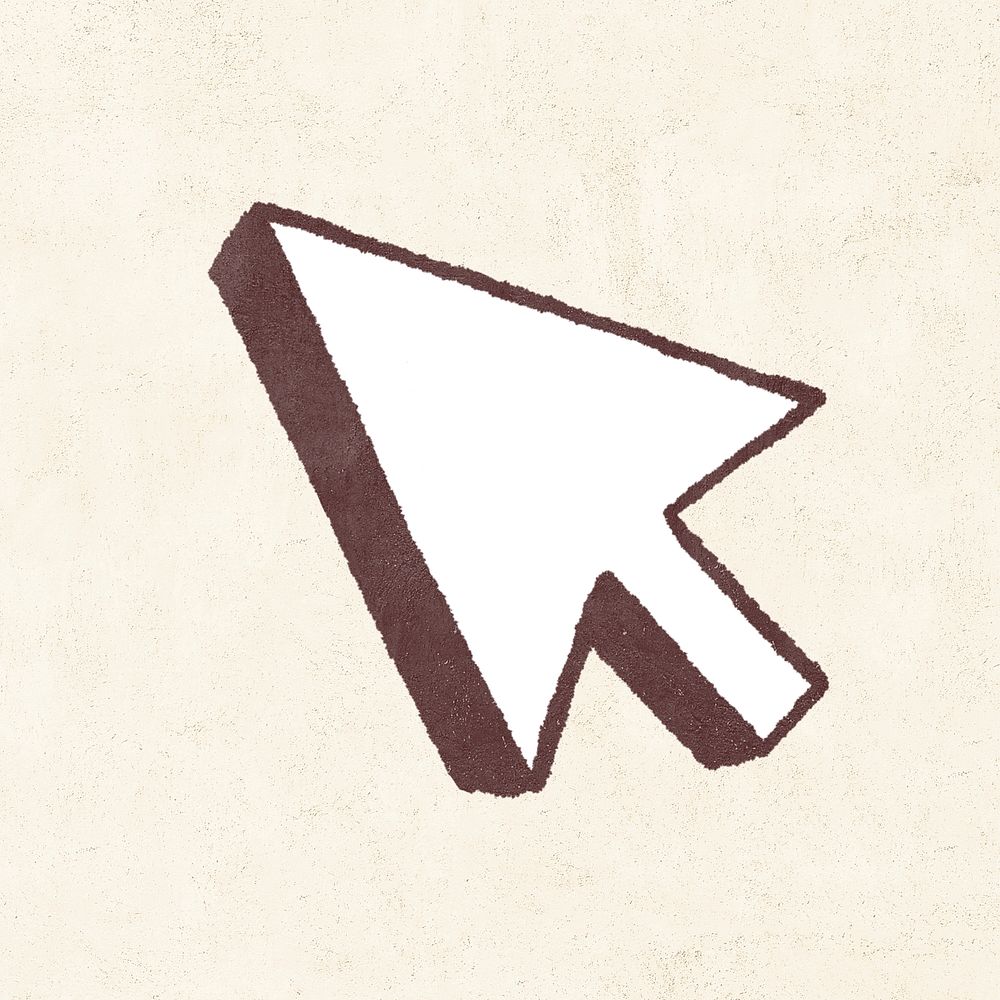 Brown cursor arrow psd element