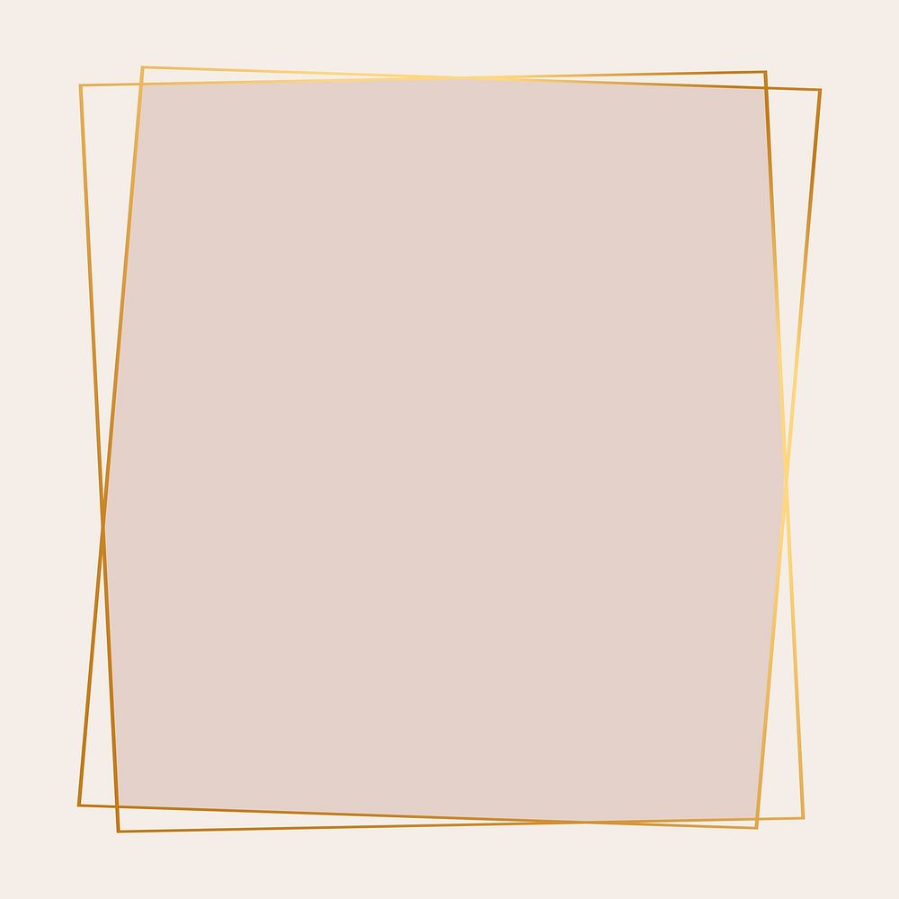 Pink feminine square frame vector