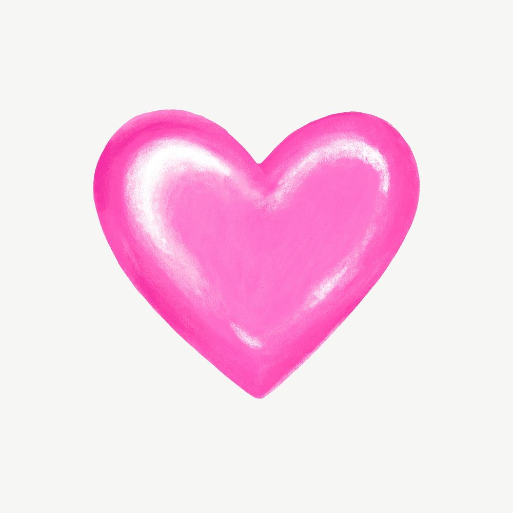 Pink heart, Valentine's Day graphic psd