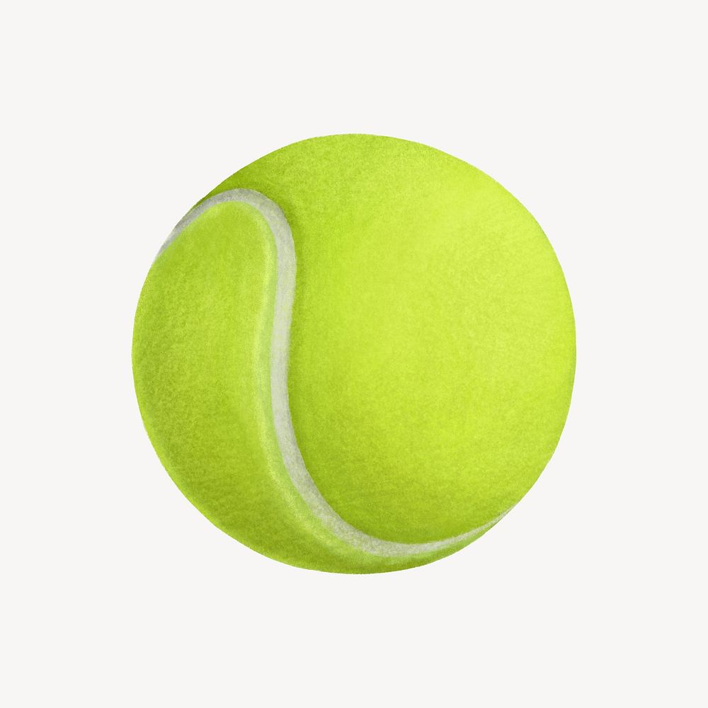 Tennis ball, sport equipment illustration
