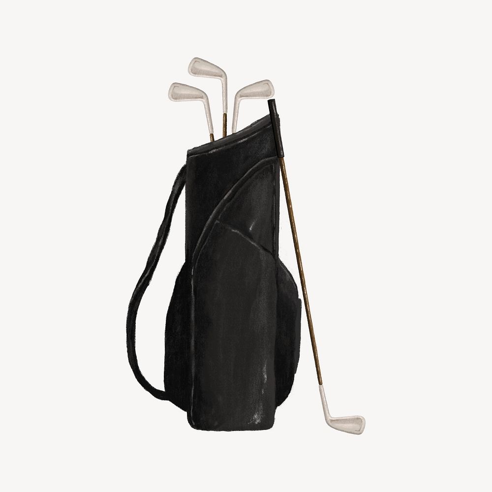 Golf bag, sport equipment illustration
