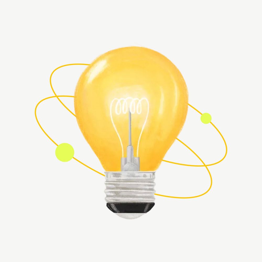 Light bulb, creative idea illustration psd