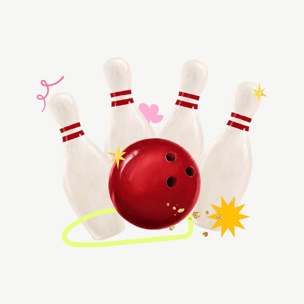 Bowling aesthetic, entertainment remix psd