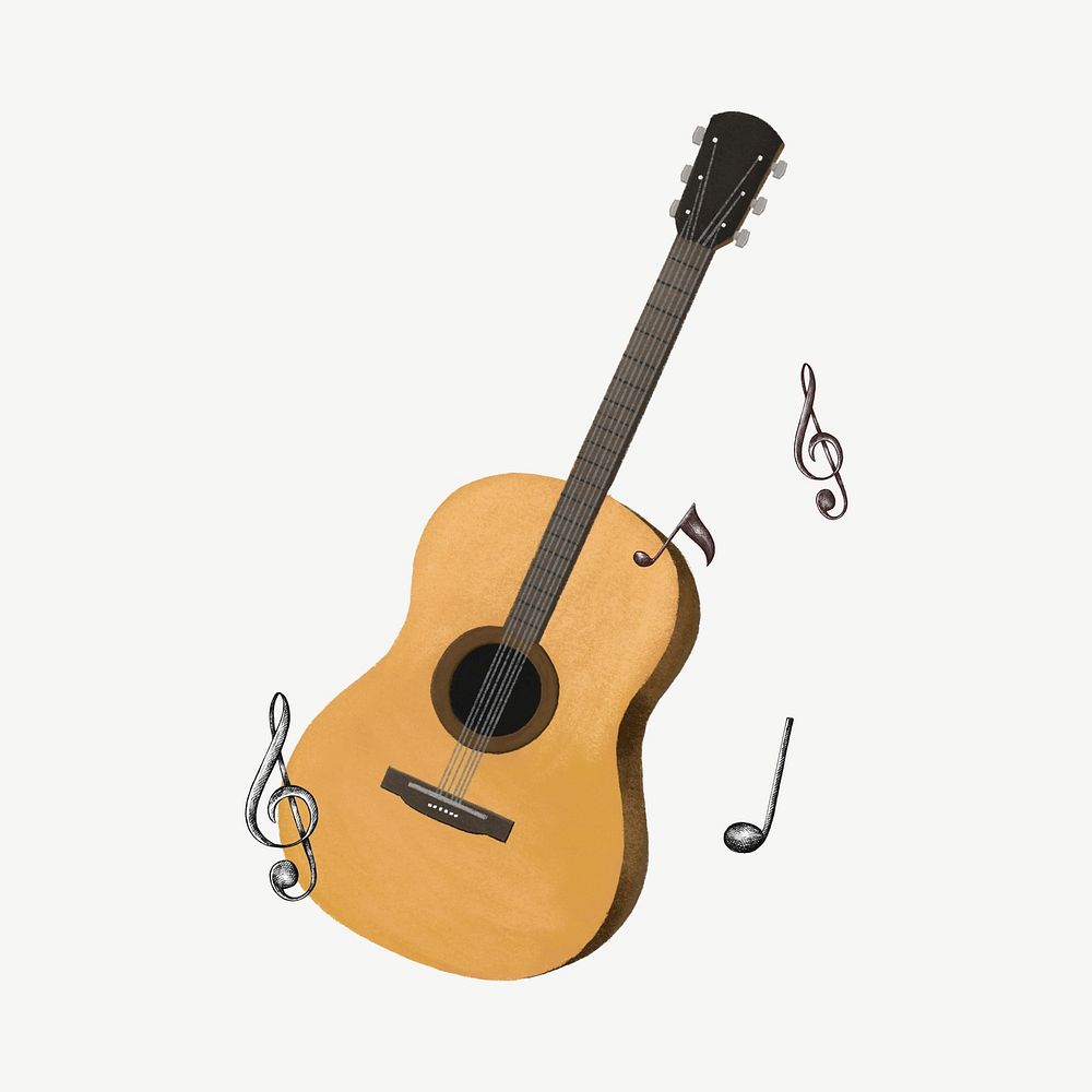 Acoustic guitar aesthetic, music lover remix psd