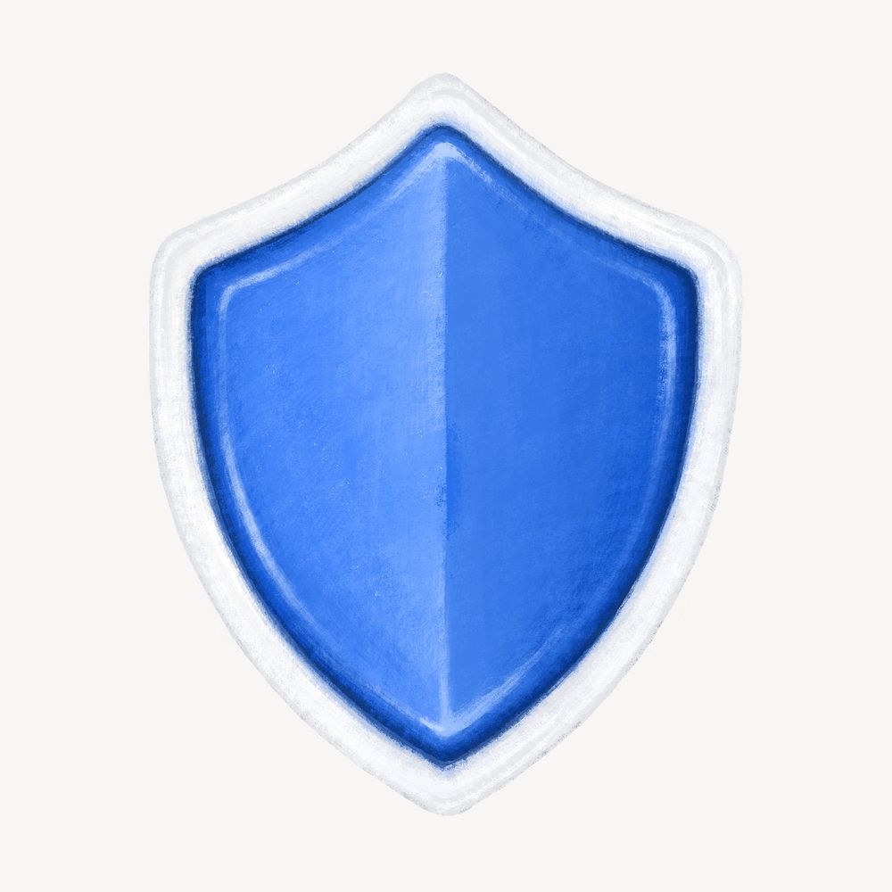 Blue shield illustration