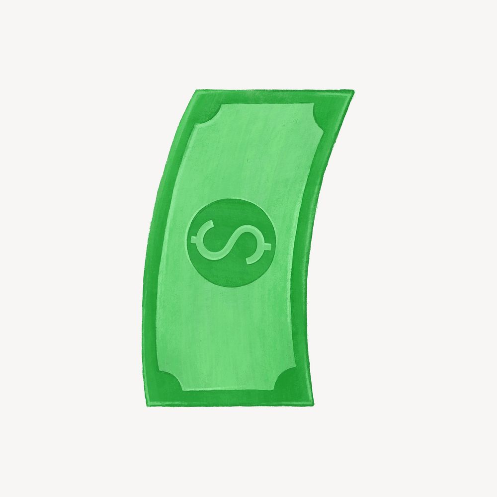 Dollar bill, money & finance illustration