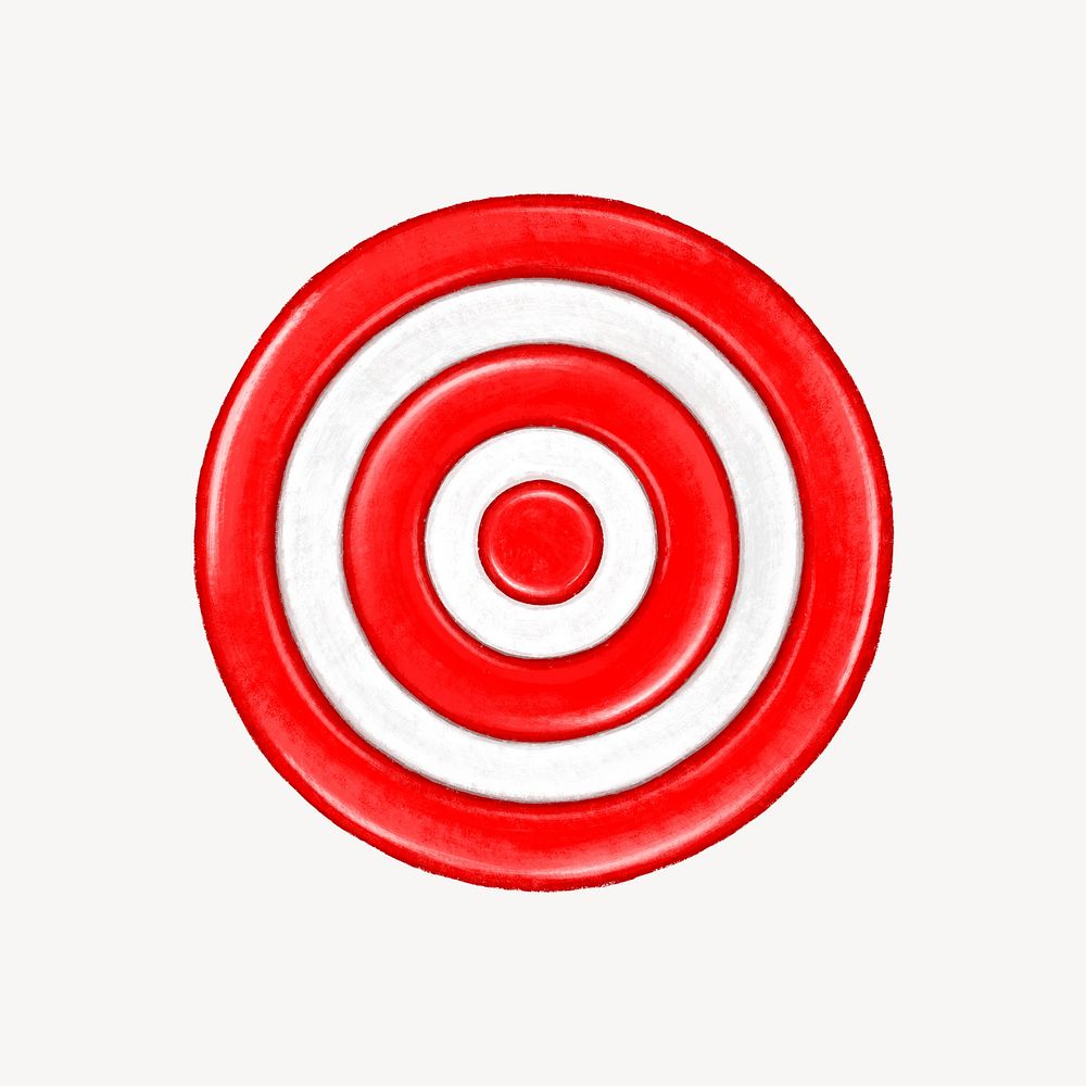 Red dartboard target illustration