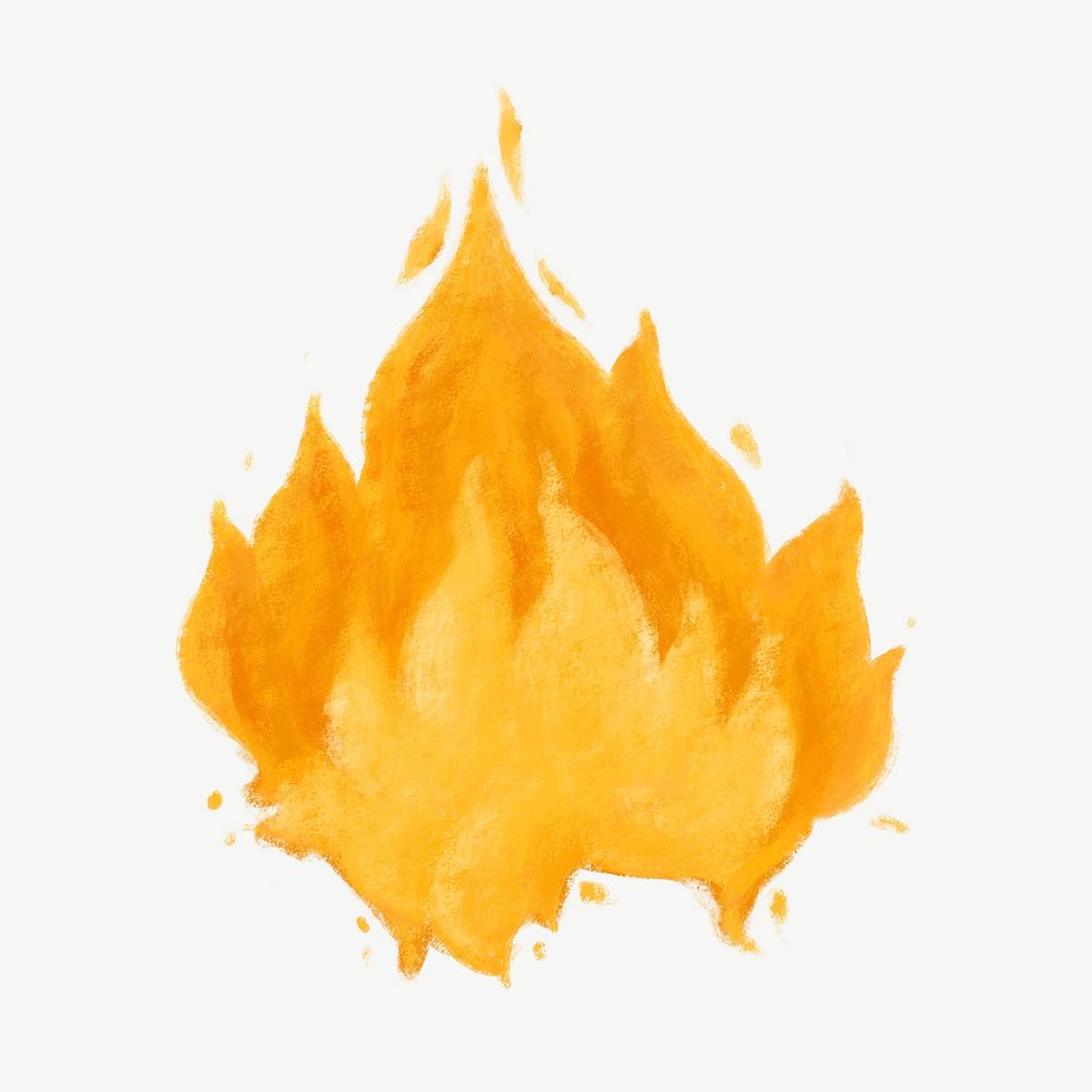 Campfire flame illustration psd