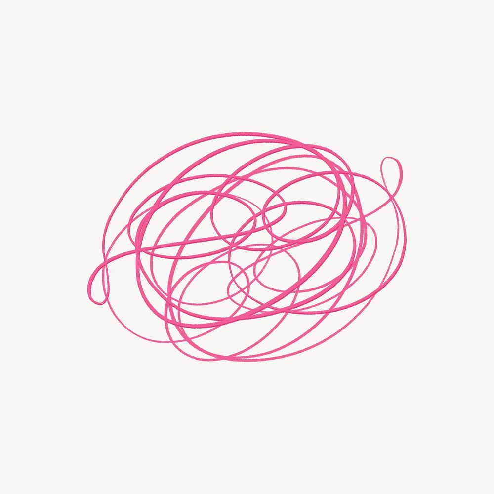 Pink scribble element element