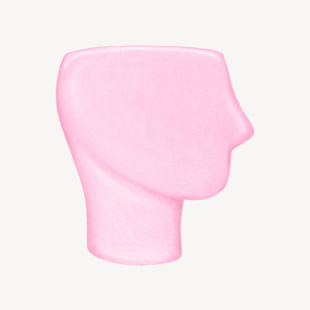 Pink mannequin head illustration