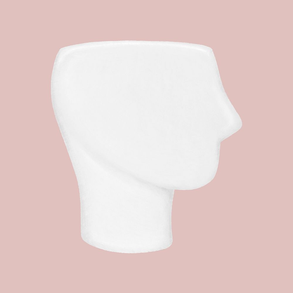 White mannequin head illustration