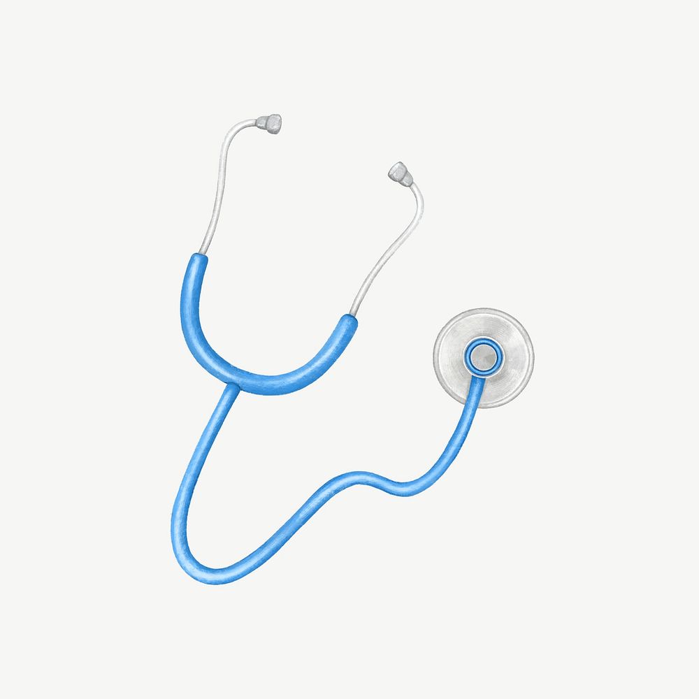 Doctor stethoscope collage element psd
