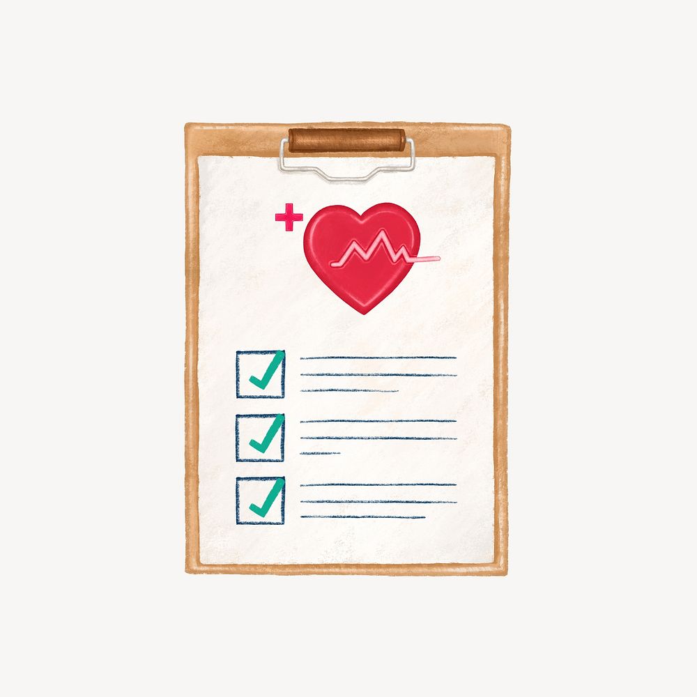 Health check-up checklist illustration