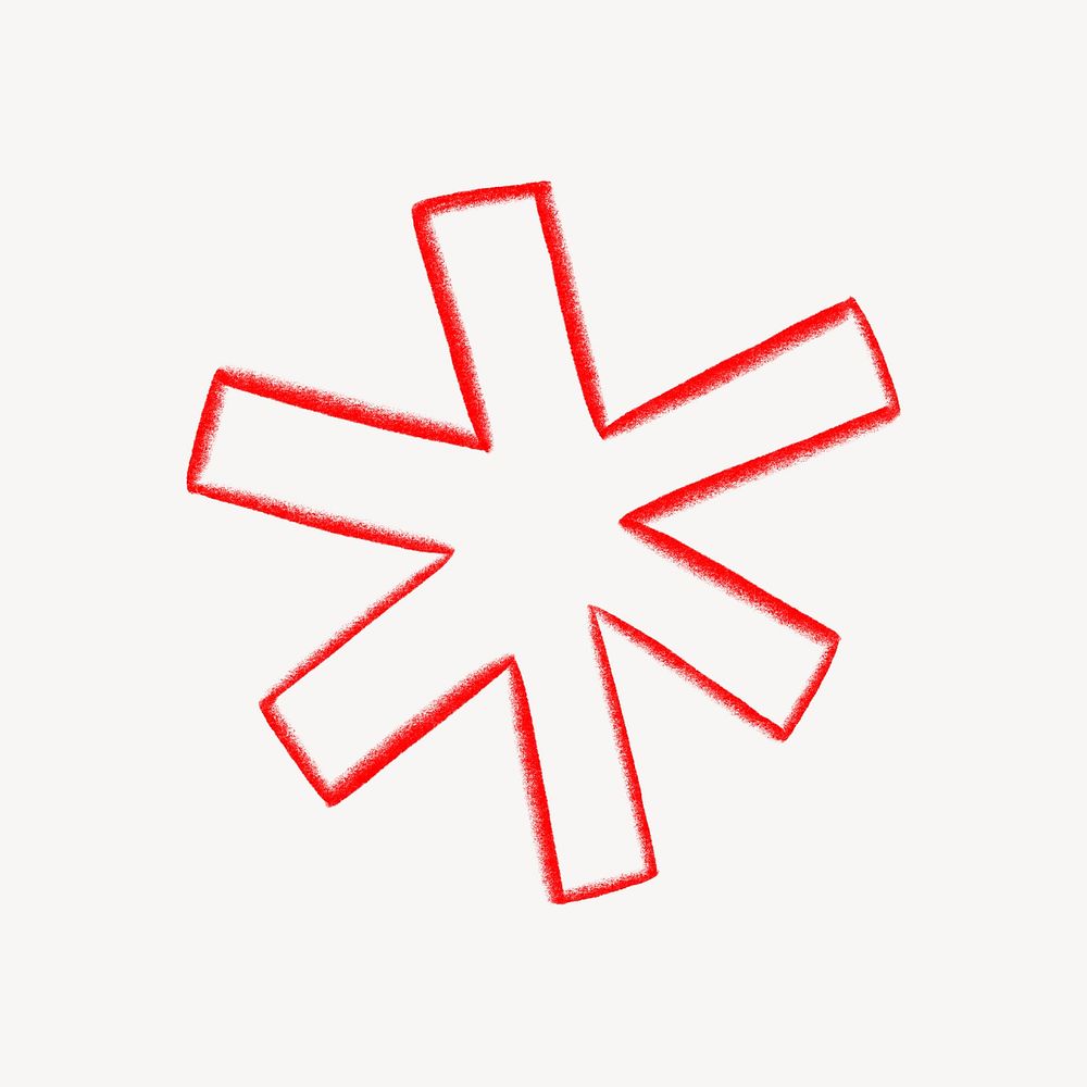 Red asterisk symbol