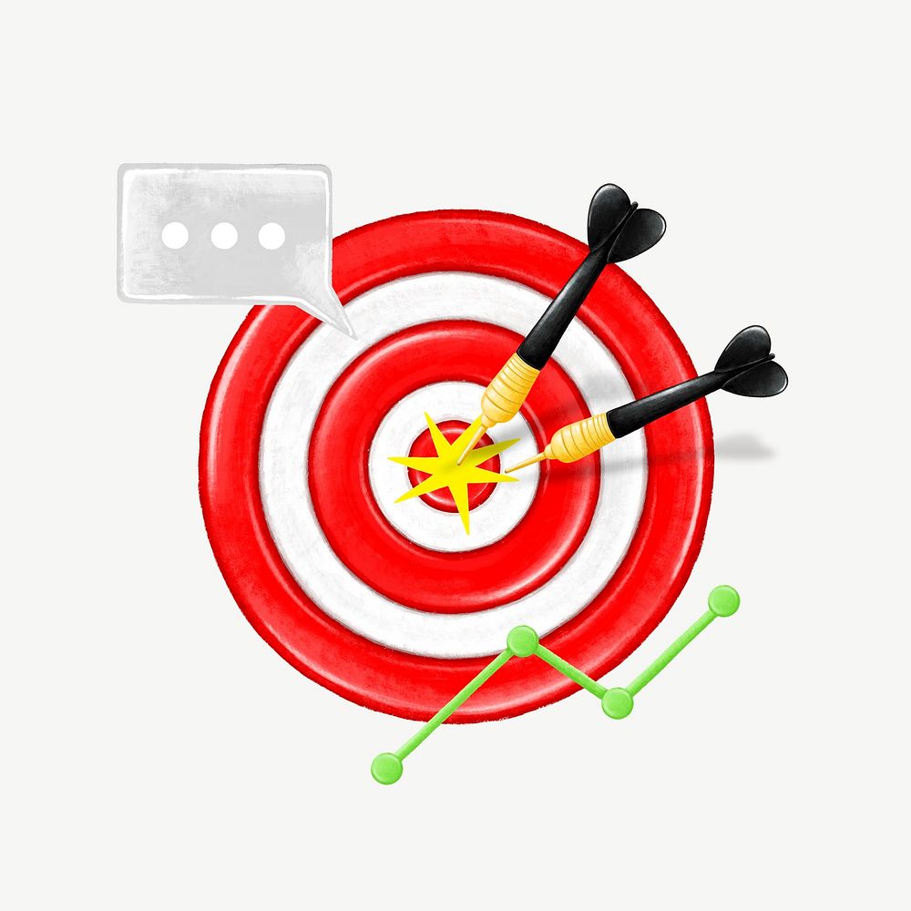 Bullseye target, business success remix psd