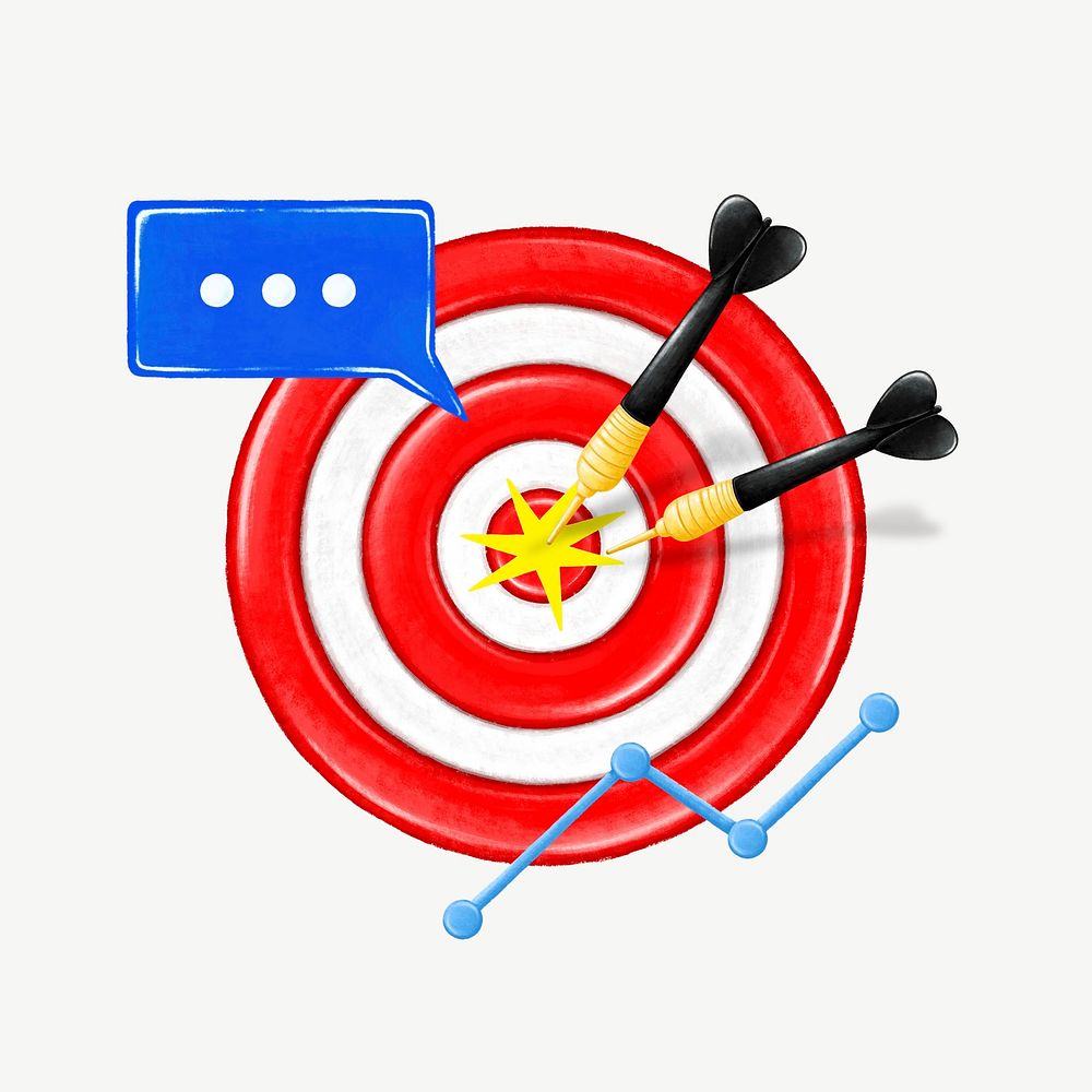 Bullseye target, business success remix psd
