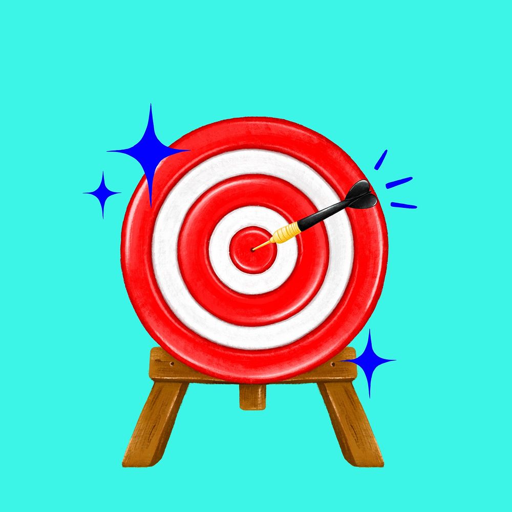 Bullseye target arrow illustration