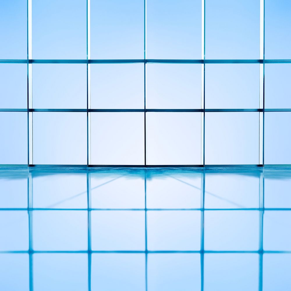 Blue glass windows background design