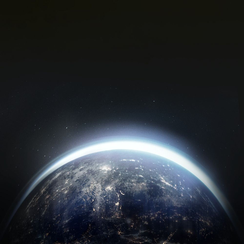 Planet earth, outer space image with copy space