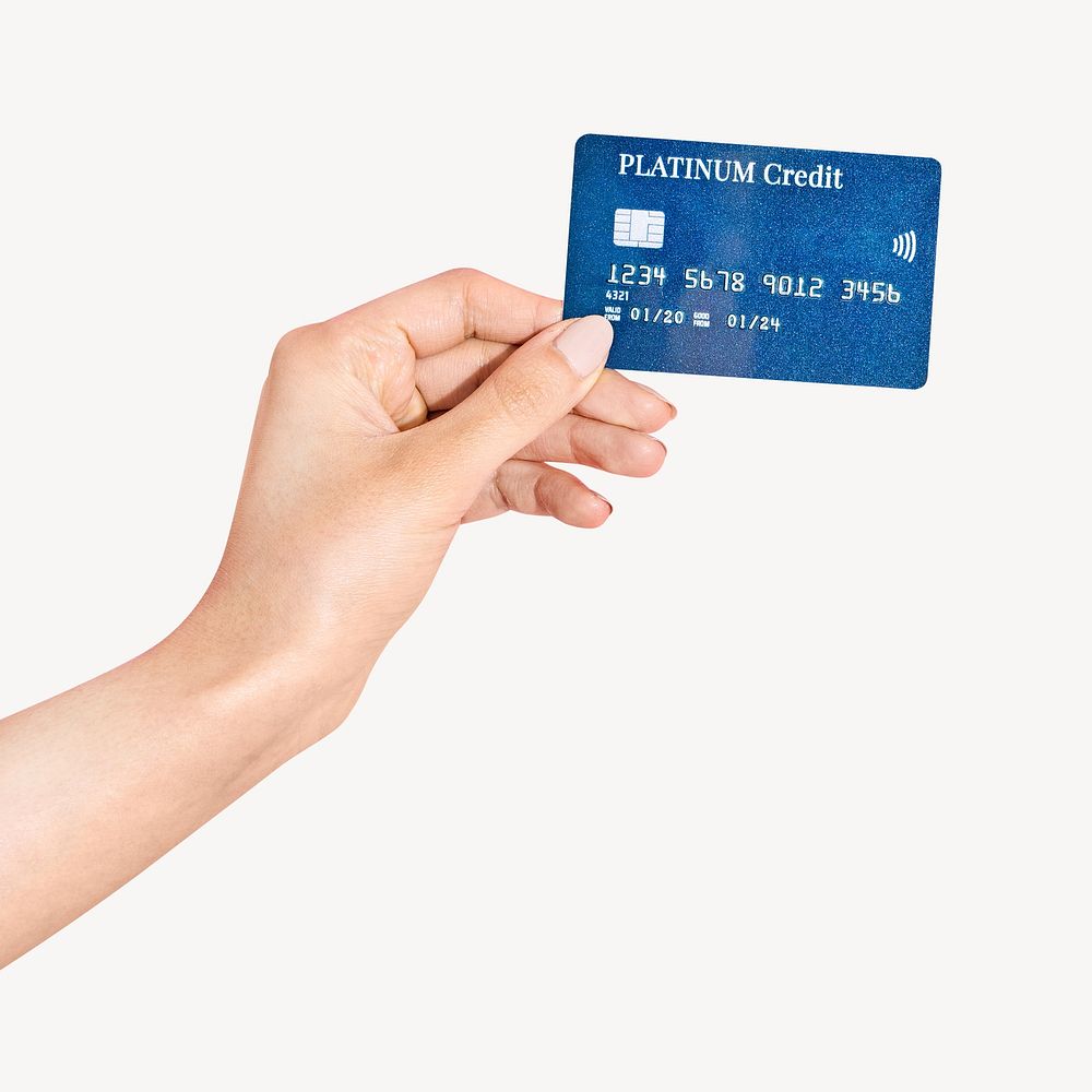 Shopping credit card isolated object 