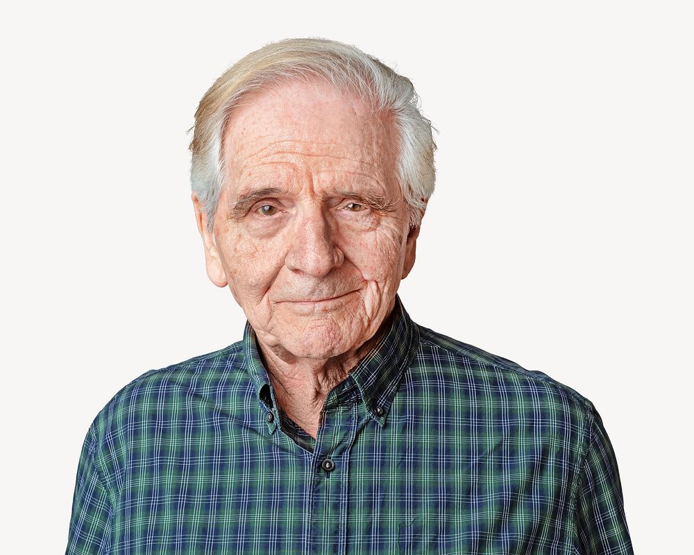 Senior man portrait isolated image