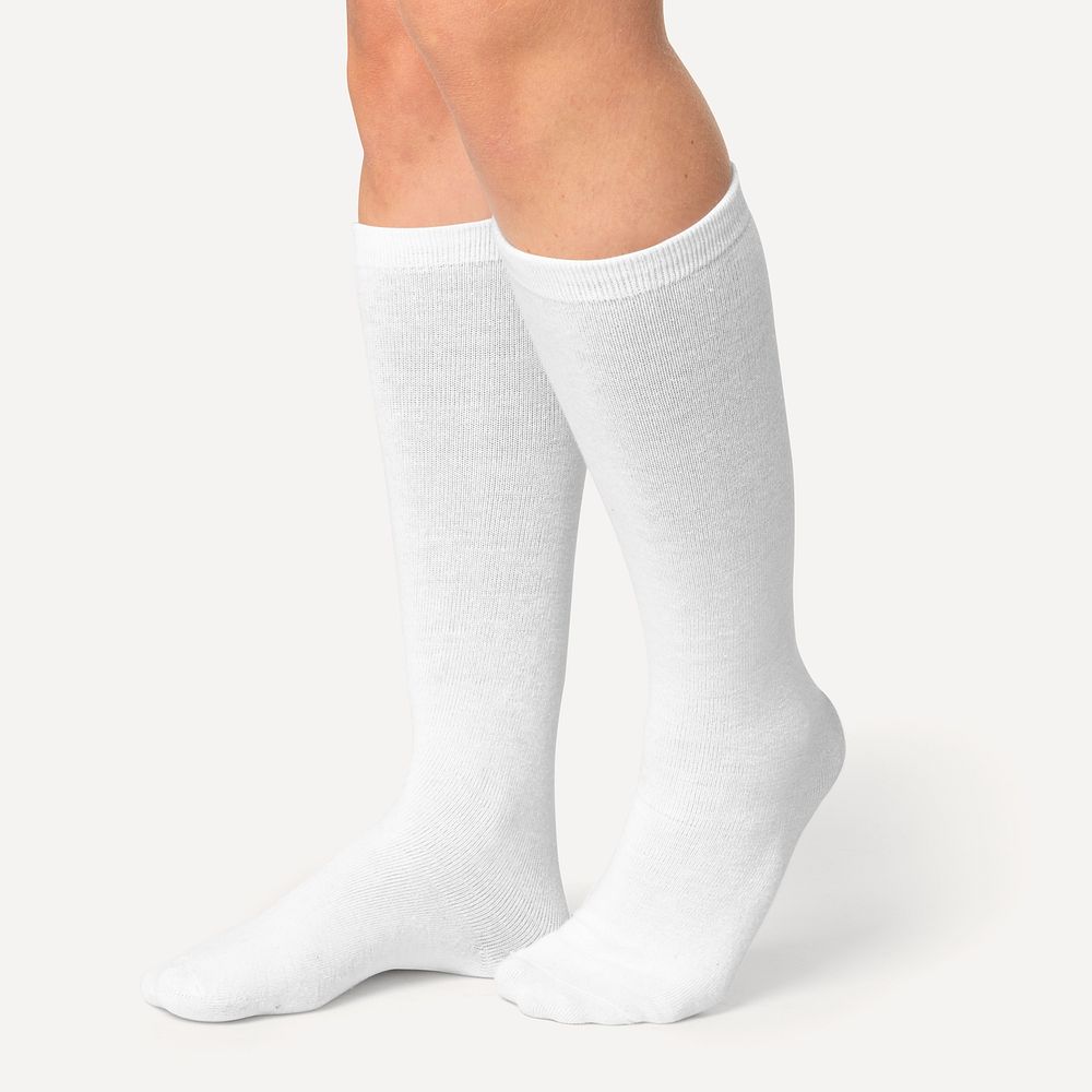 Socks mockup psd in plain white 