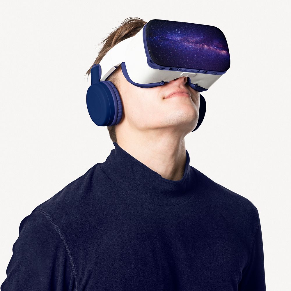 VR screen mockup, smart technology psd