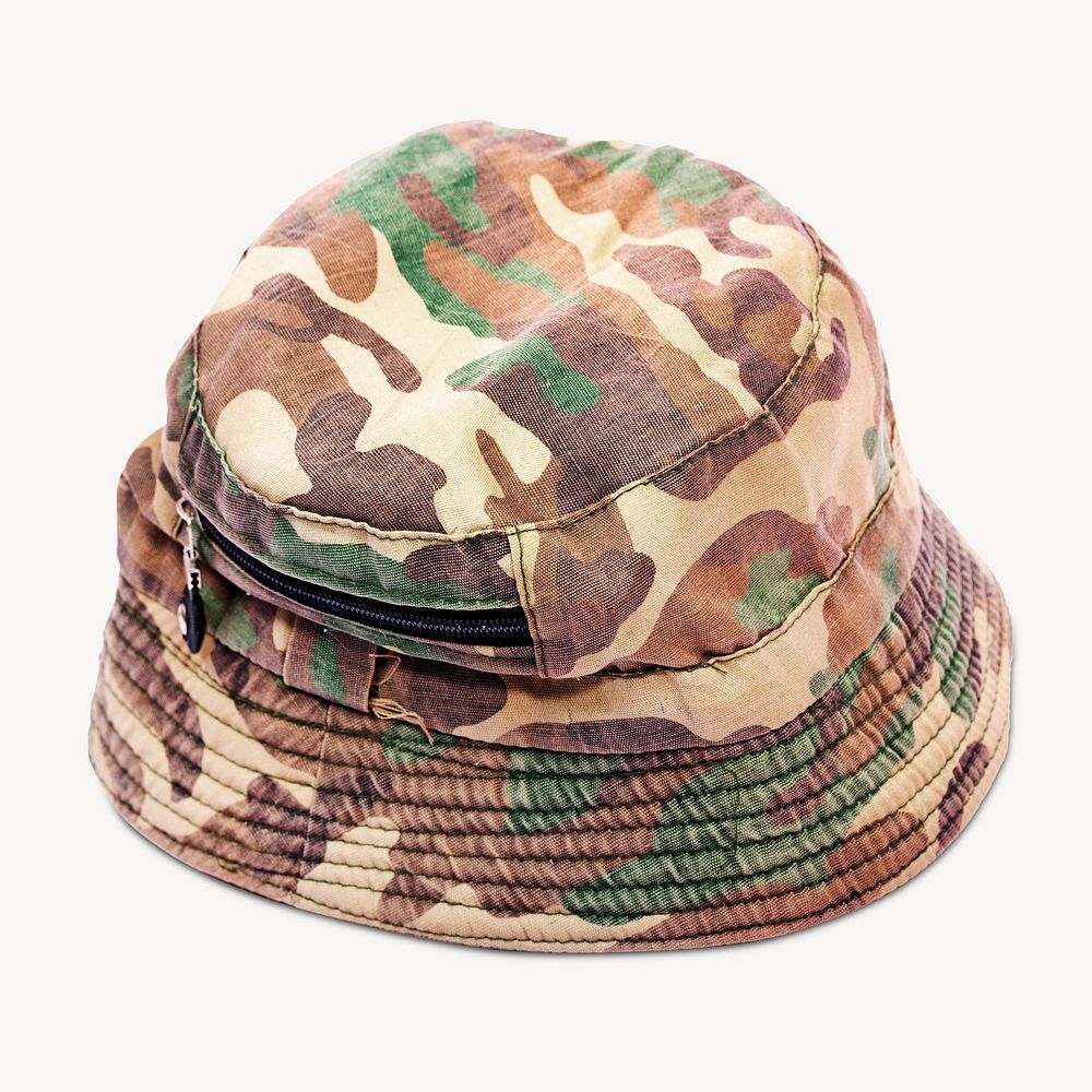 Camouflage hat image, isolated object