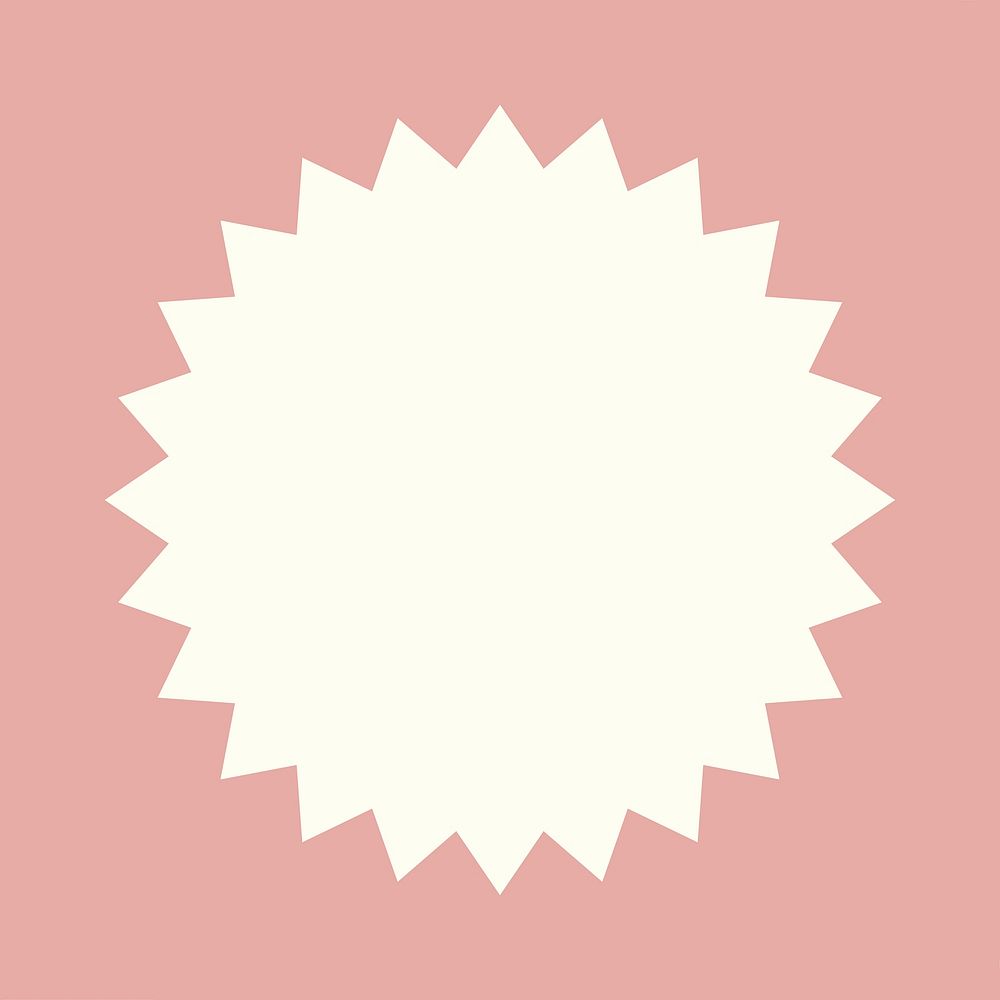 Pink starburst frame background