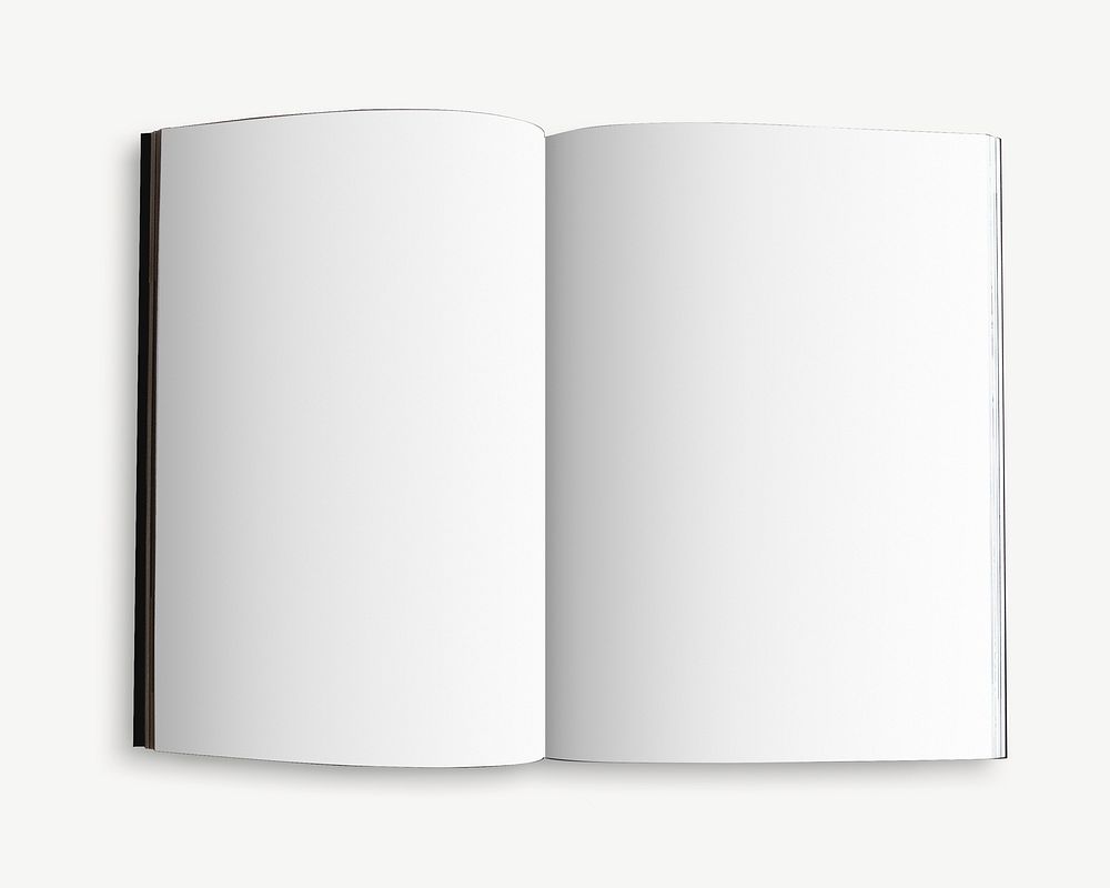 Empty open book  isolated object psd