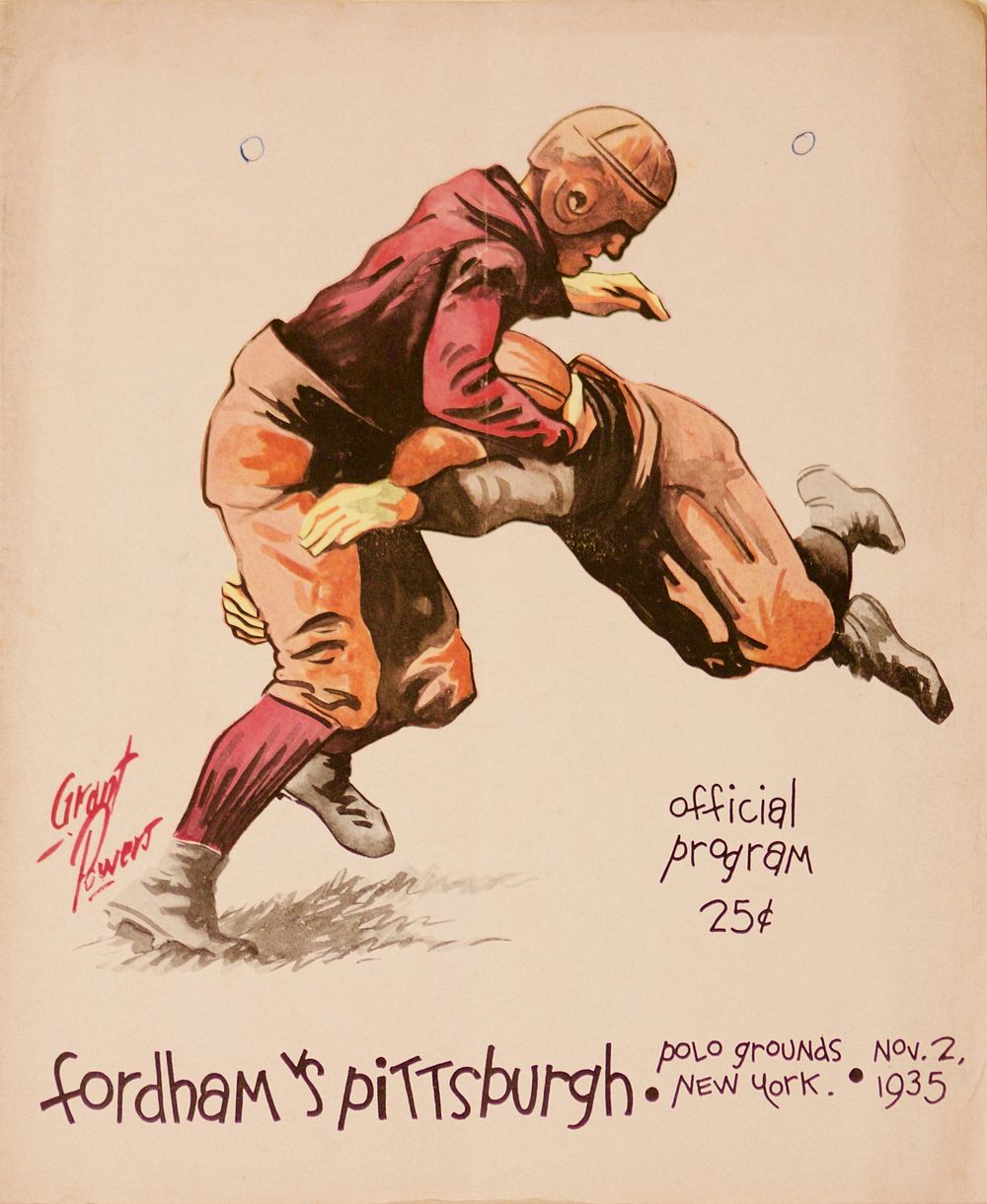 November 2, 1935 Official Souvenir Football Program for the Fordham versus Pitt game at the Polo Grounds in New York City by…