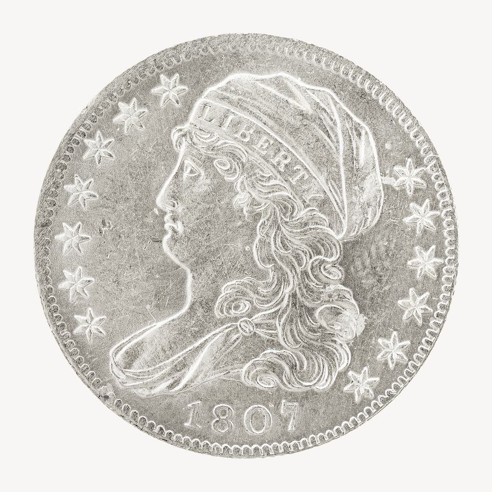 1807 US coin, isolated design