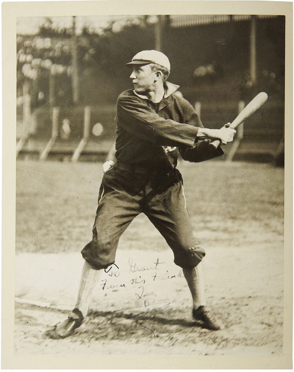 Circa 1906 Ty Cobb Signed Photograph to Grantland Rice.