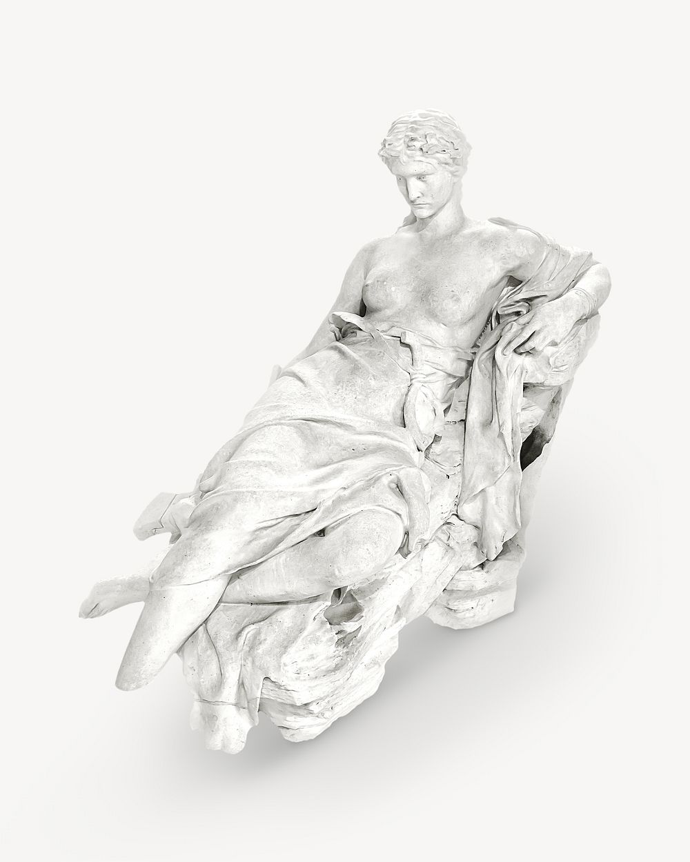 Marble statue, isolated image on white