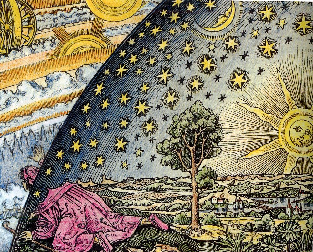 Colorized version of Flammarion Woodcut