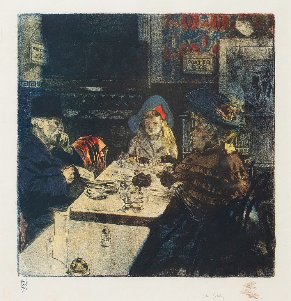 Offered for sale by Abbott and Holder in September 2020 when it was described as "A Tea Shop (W.28). Lithograph, printed in…