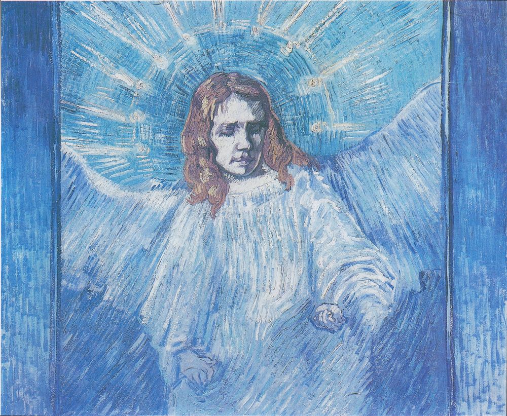 Half-figure of an Angel (after Rembrandt) by Vincent van Gogh