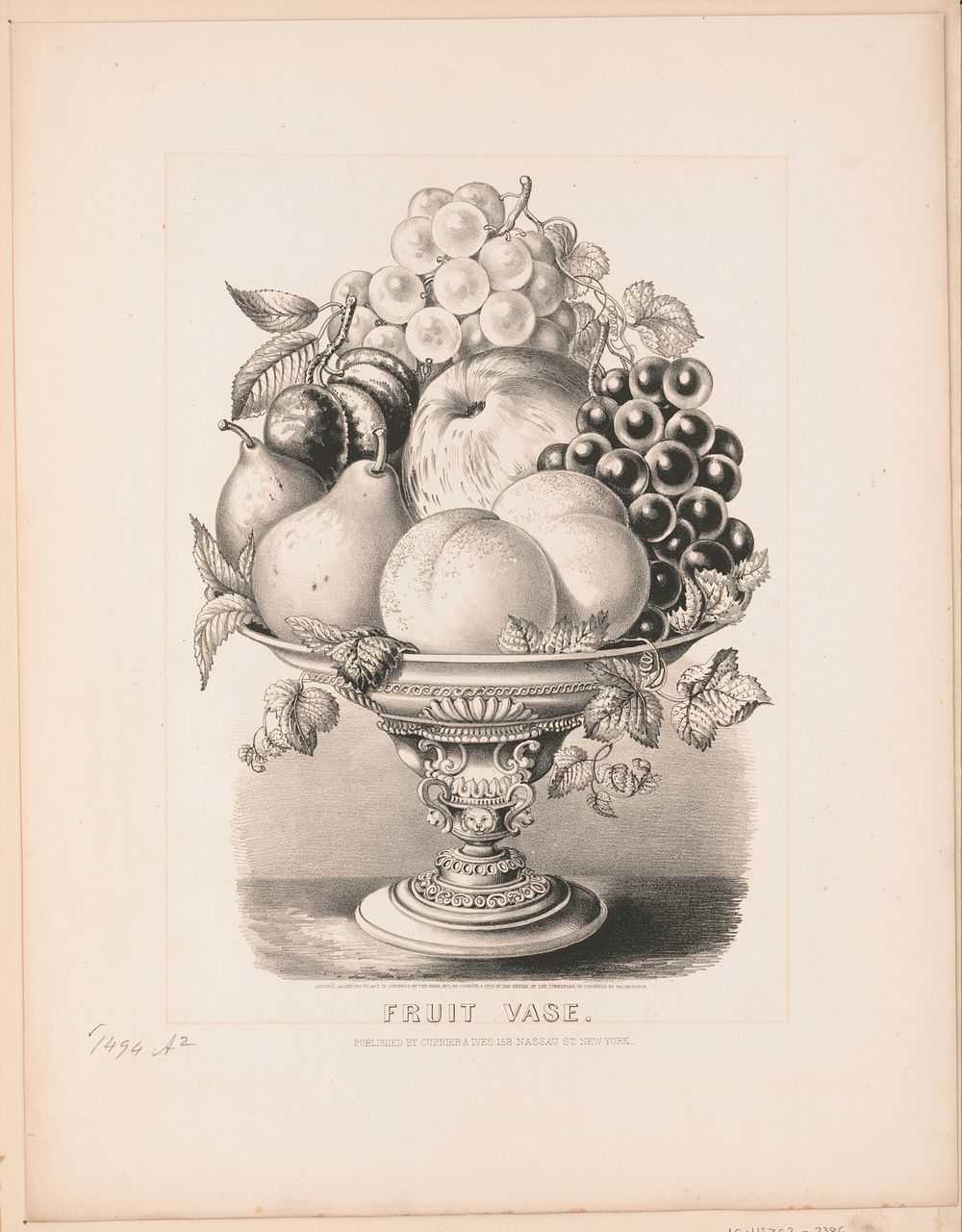 Fruit vase (1870) by Currier & Ives