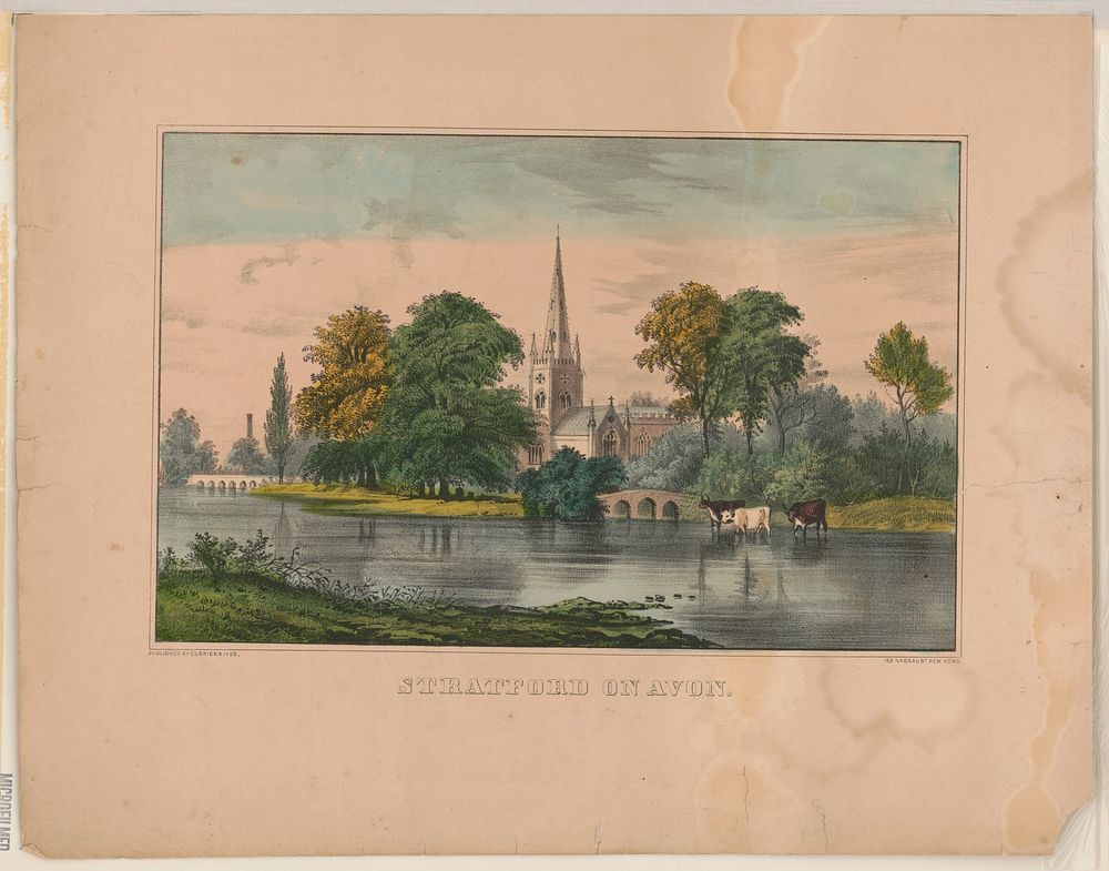 Stratford on Avon (1856) by Currier & Ives.