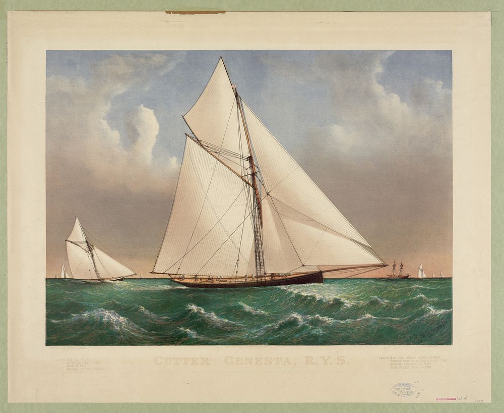 Cutter Genesta, R.Y.S. (1885) by C.R. Parsons