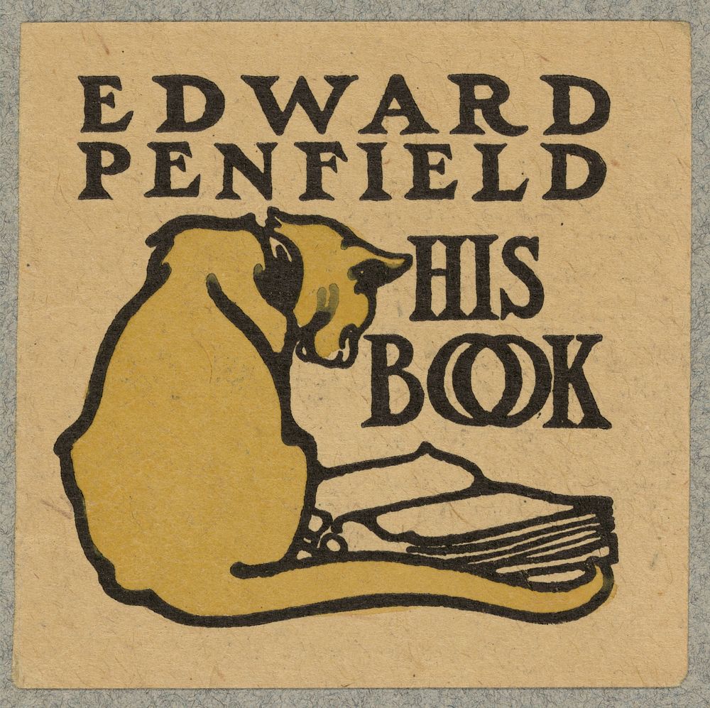 Edward Penfield His Book (ca. 1900–1925) print in high resolution by Edward Penfield. 