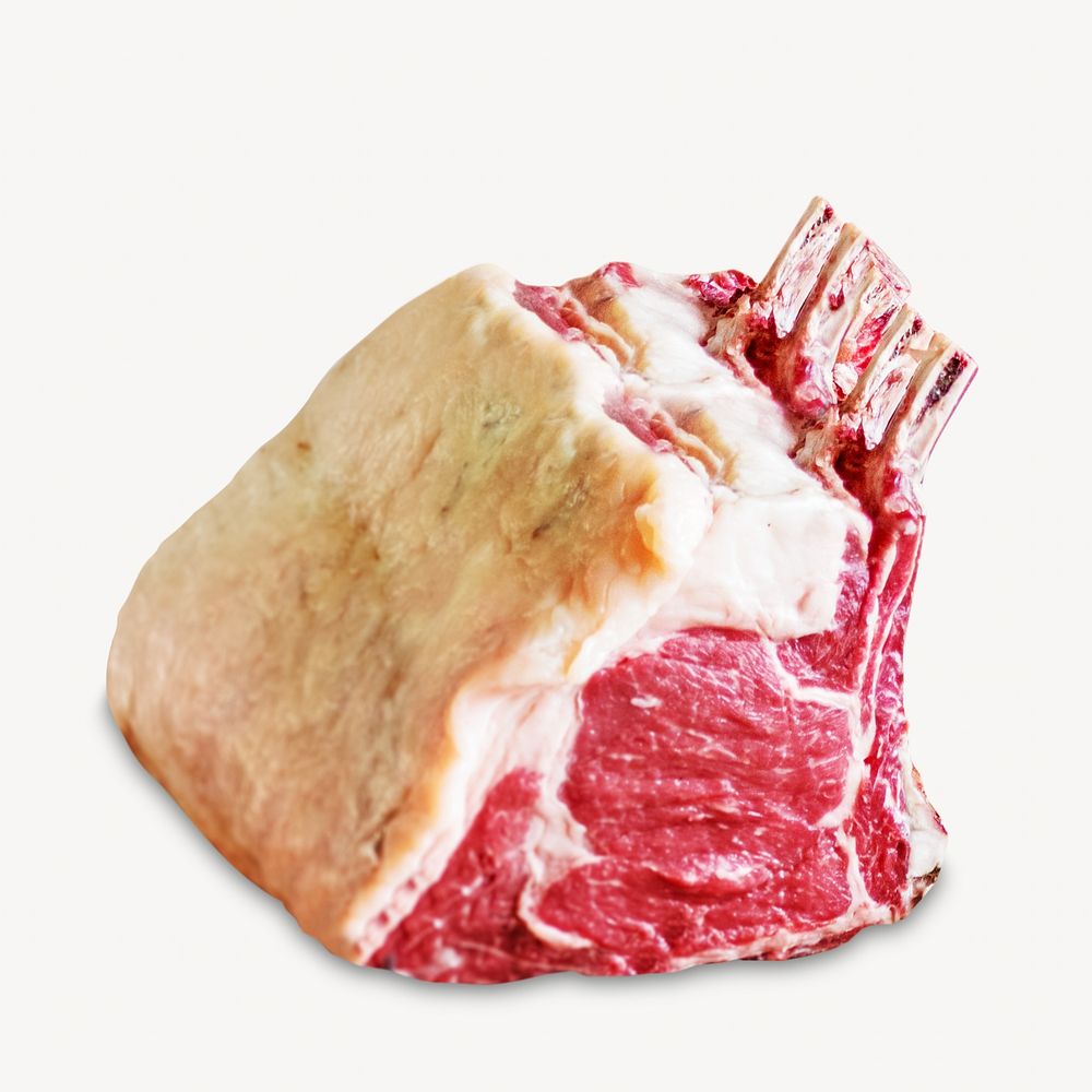 Raw meat image on white