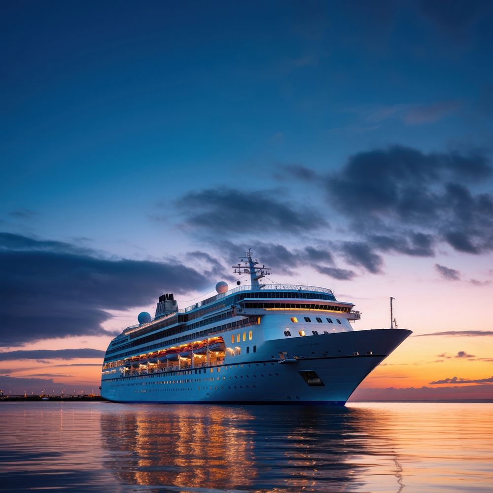 a photo of cruise ship. AI generated Image by rawpixel. 