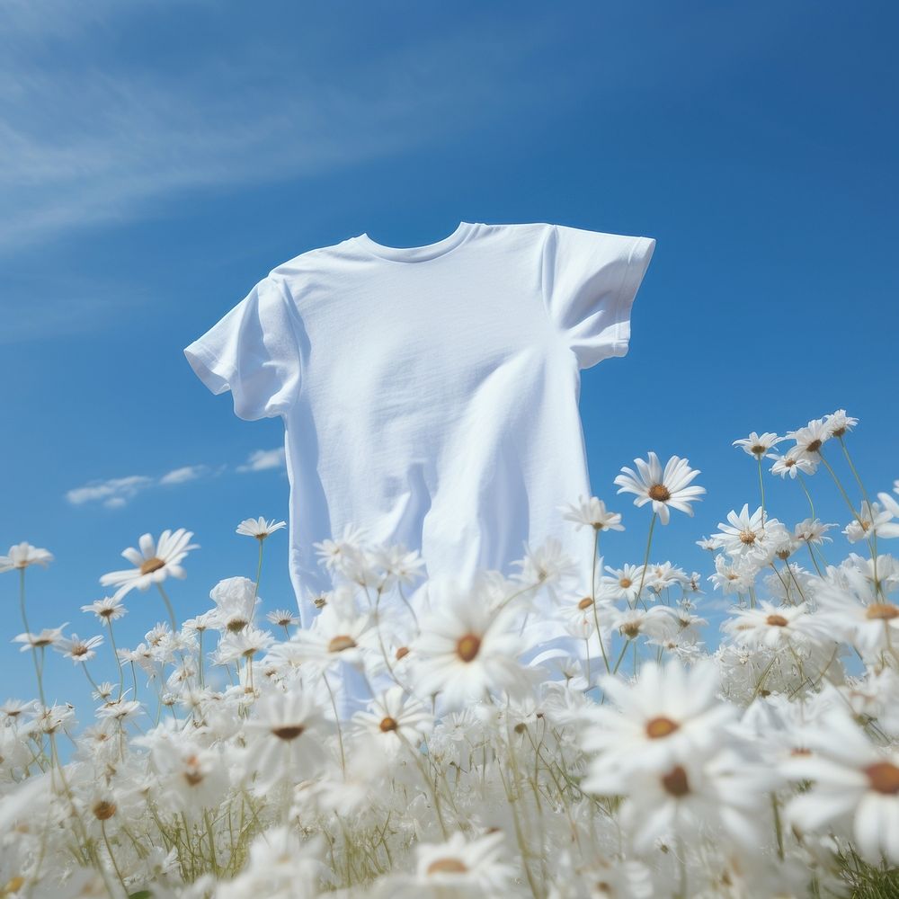 T-shirt flower field. 