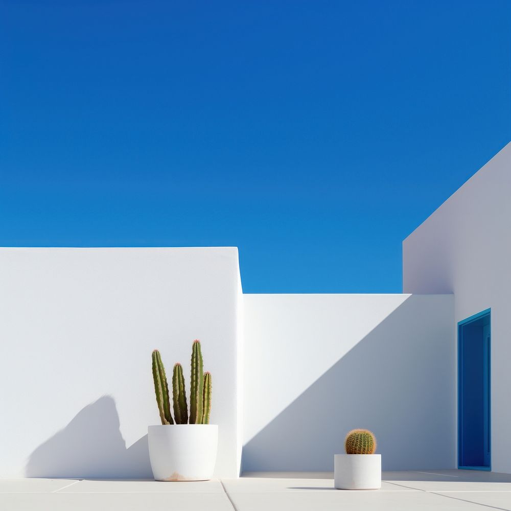 Minimal modern white building. AI generated Image by rawpixel.