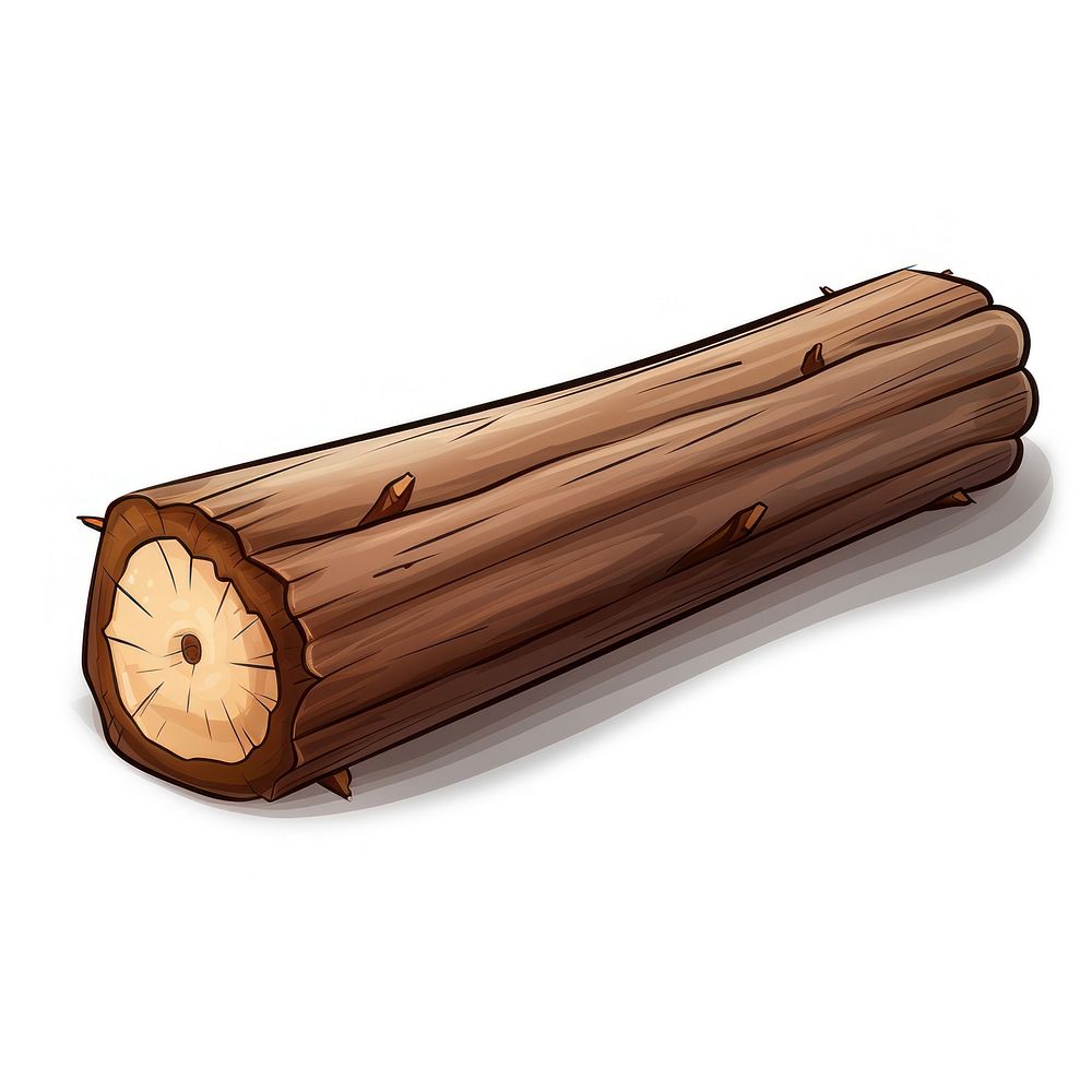 Wood tree log white background. AI generated Image by rawpixel.