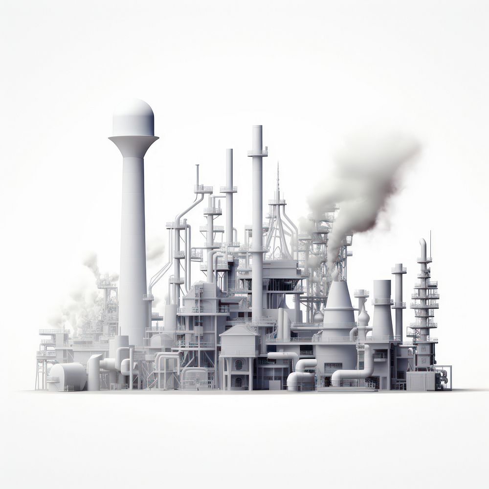 Industry architecture refinery factory. AI generated Image by rawpixel.