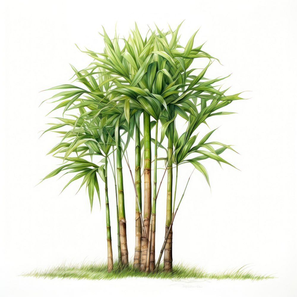 Sugar cane tree bamboo plant white background. AI generated Image by rawpixel.